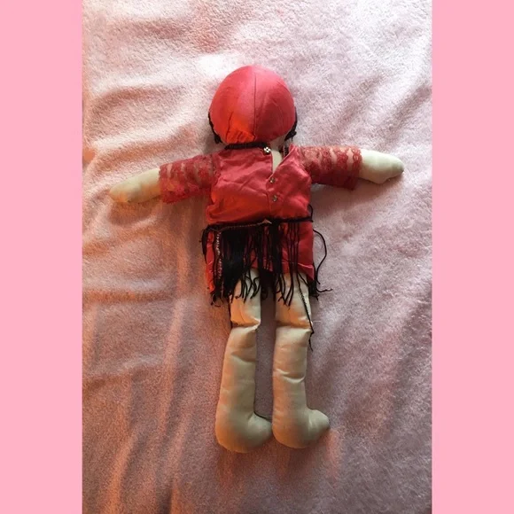 Antique 1920s flapper boudoir doll handmade rag doll - Picture 4 of 4